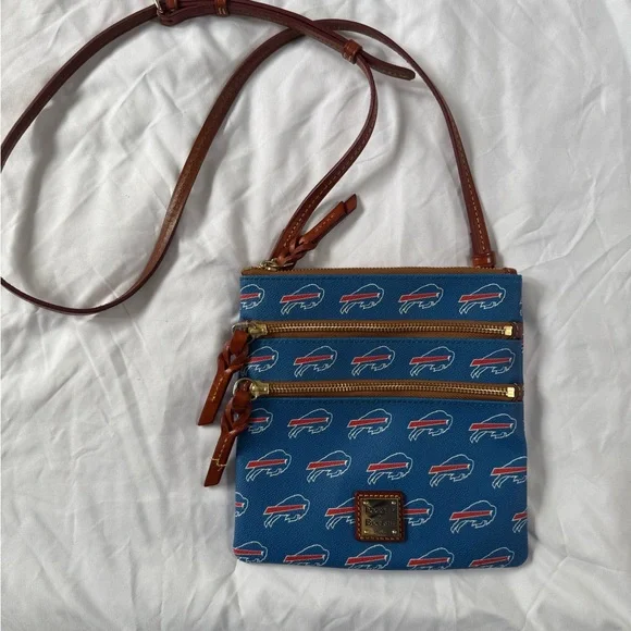 Dooney & Bourke NFL Buffalo Bills Triple Zip Crossbody - Picture 1 of 7